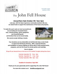Barn sale flier 2025